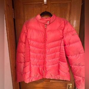 Women’s Via Spiga Pink Puffer Jacket Large NWT